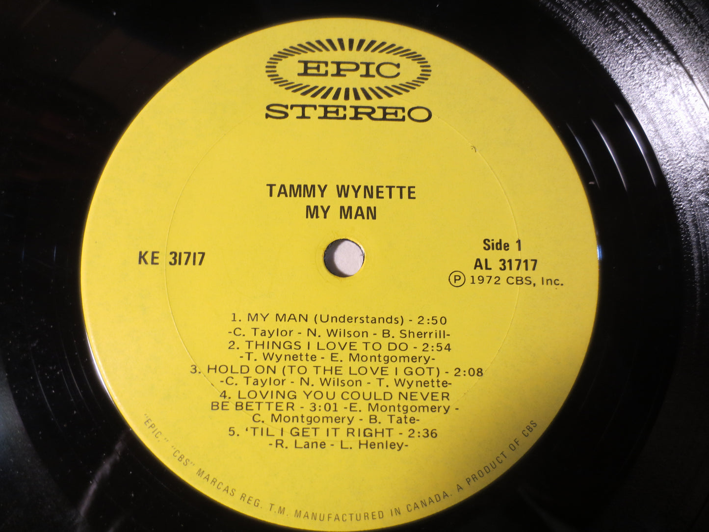 TAMMY WYNETTE, My MAN, Tammy Wynette Record, Tammy Wynette Album, Tammy Wynette Vinyl, Tammy Wynette Lp, Vinyl, 1972 Record