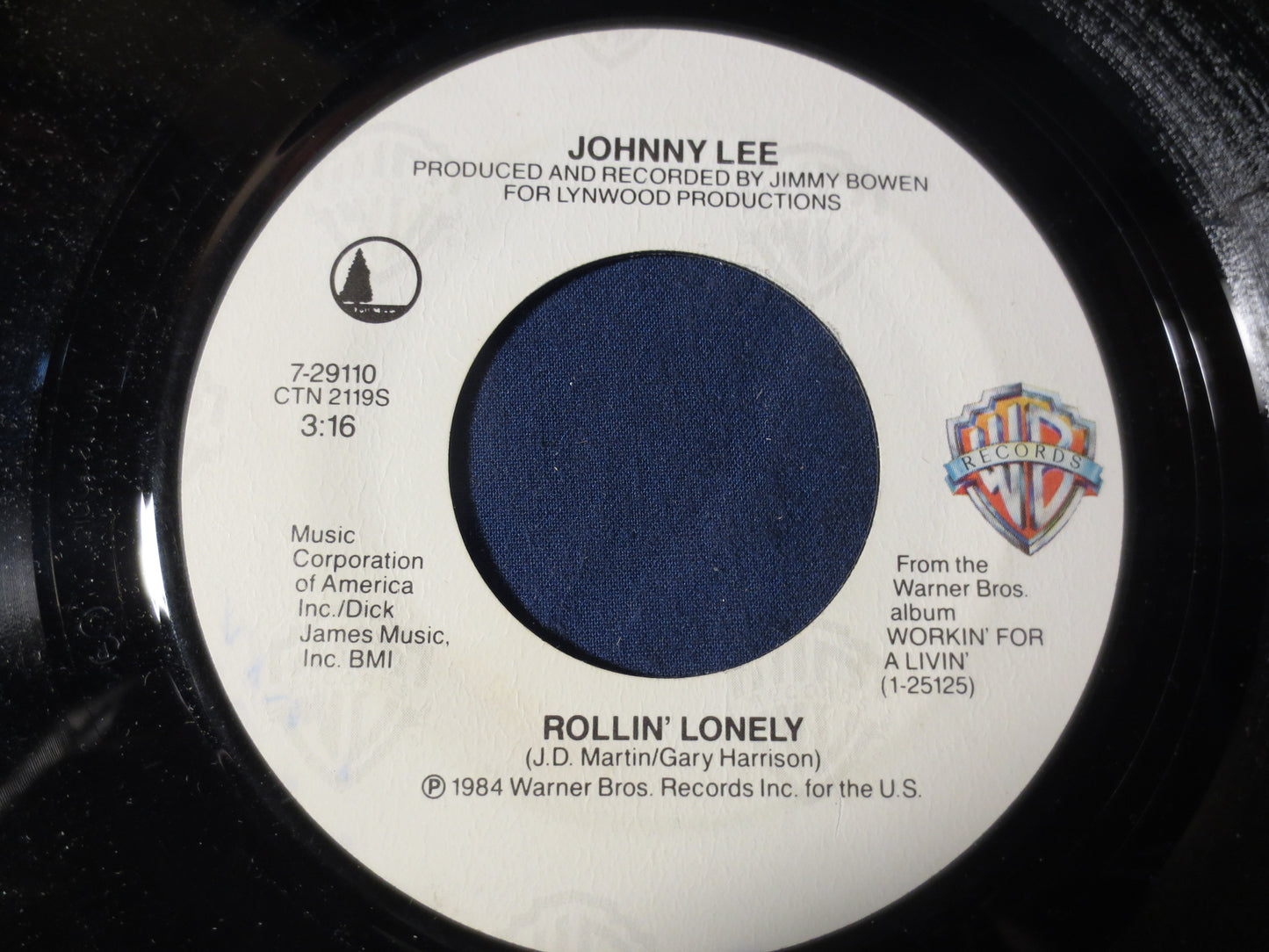 JOHNNY LEE, Rock It BILLY, Rollin' Lonely, Rock Record, Rock Vinyl, Vinyl Record, Vinyl Album, 45 Rpm Records, 1984 Records