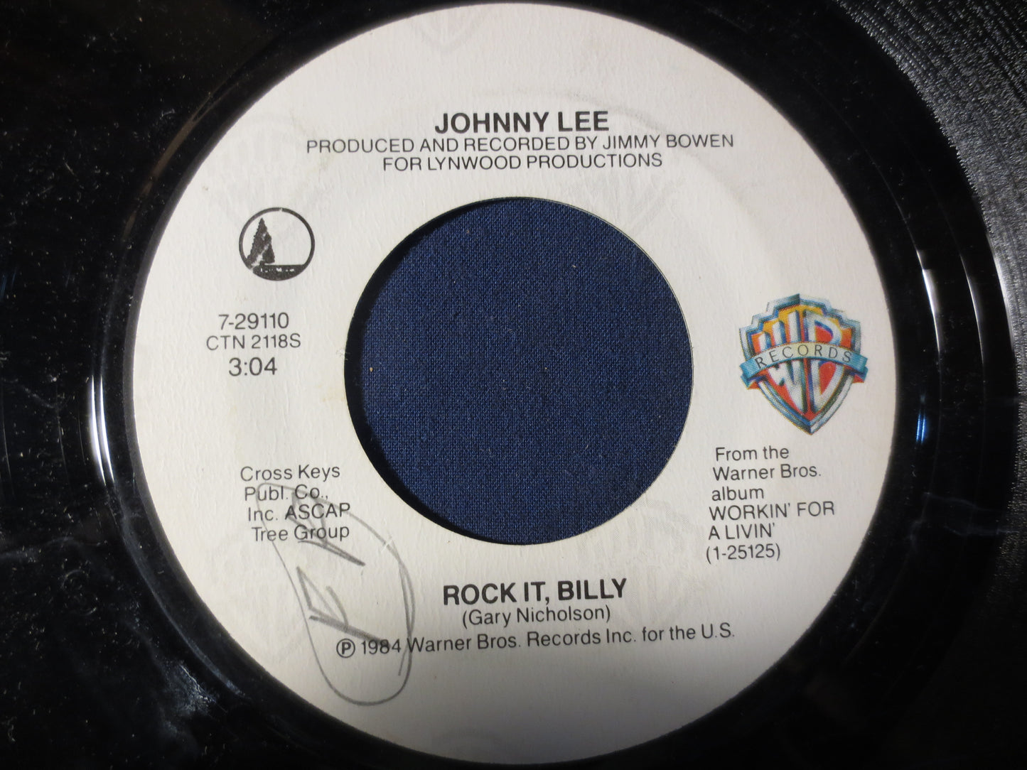 JOHNNY LEE, Rock It BILLY, Rollin' Lonely, Rock Record, Rock Vinyl, Vinyl Record, Vinyl Album, 45 Rpm Records, 1984 Records