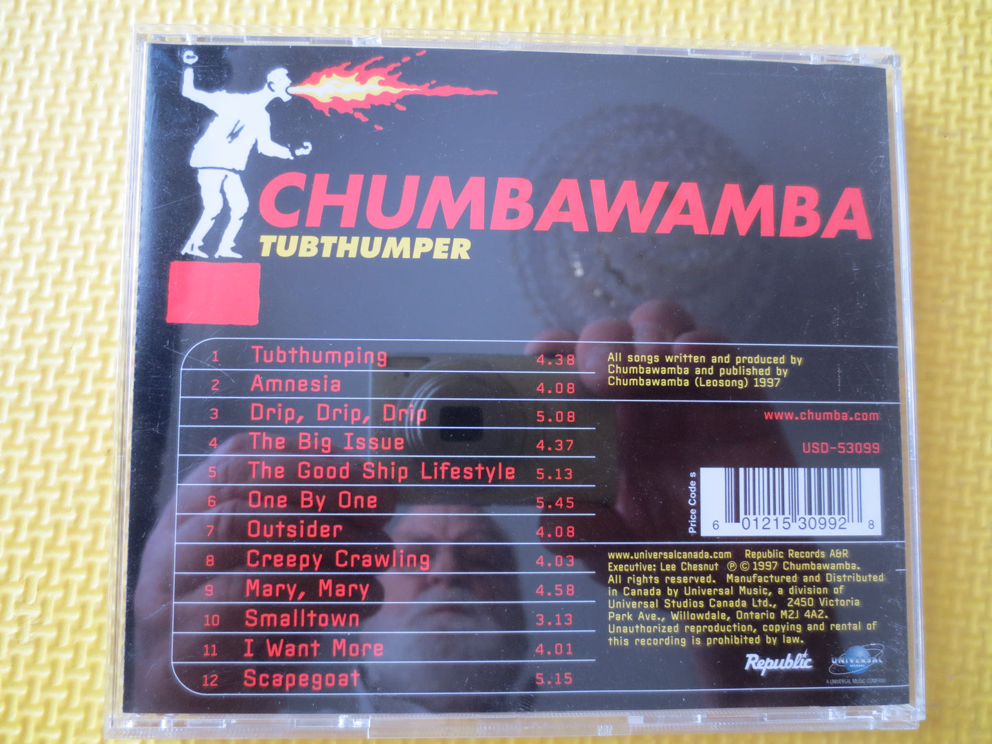 CHUMBAWAMBA, TUBTHUMPER, CHUMBAWAMBA Cds, Tubthumper Cd, Rock Cd, Rock Lp, Punk Rock Cd, Pop Cd, Punk cd, 1996 Compact Discs