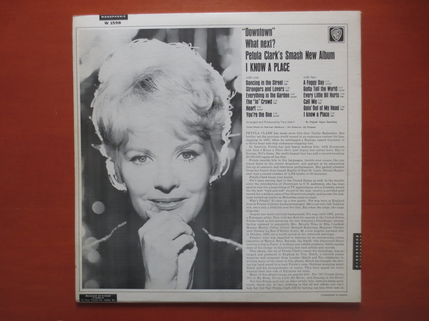 PETULA CLARK, I KNOW a Place, Petula Clark Albums, Petula Clark Vinyl, Petula Clark Lp, Vinyl Lp, Lps, 1965 Records