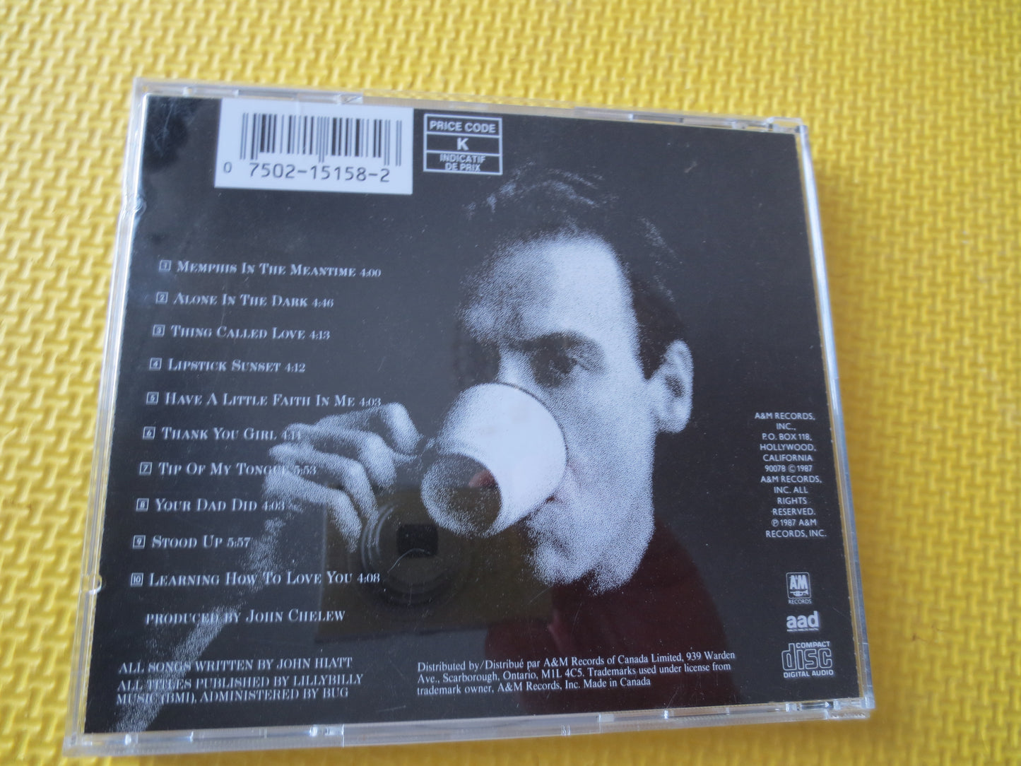 JOHN HIATT, Bring The FAMILY, John Hiatt Cd, John Hiatt Lp, Rock Album, Classic Rock Cd, Classic Rock Cds, 1987 Compact Disc