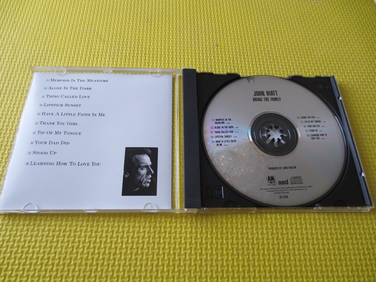 JOHN HIATT, Bring The FAMILY, John Hiatt Cd, John Hiatt Lp, Rock Album, Classic Rock Cd, Classic Rock Cds, 1987 Compact Disc