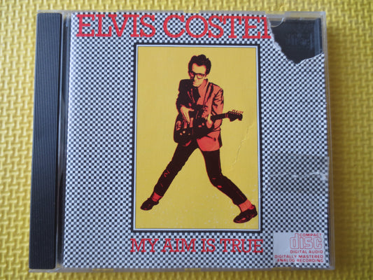 ELVIS COSTELLO, My Aim is TRUE, Elvis Costello Cd, Elvis Costello Lp, Elvis Costello Album, Classic Rock Cd, 1986 Compact Disc