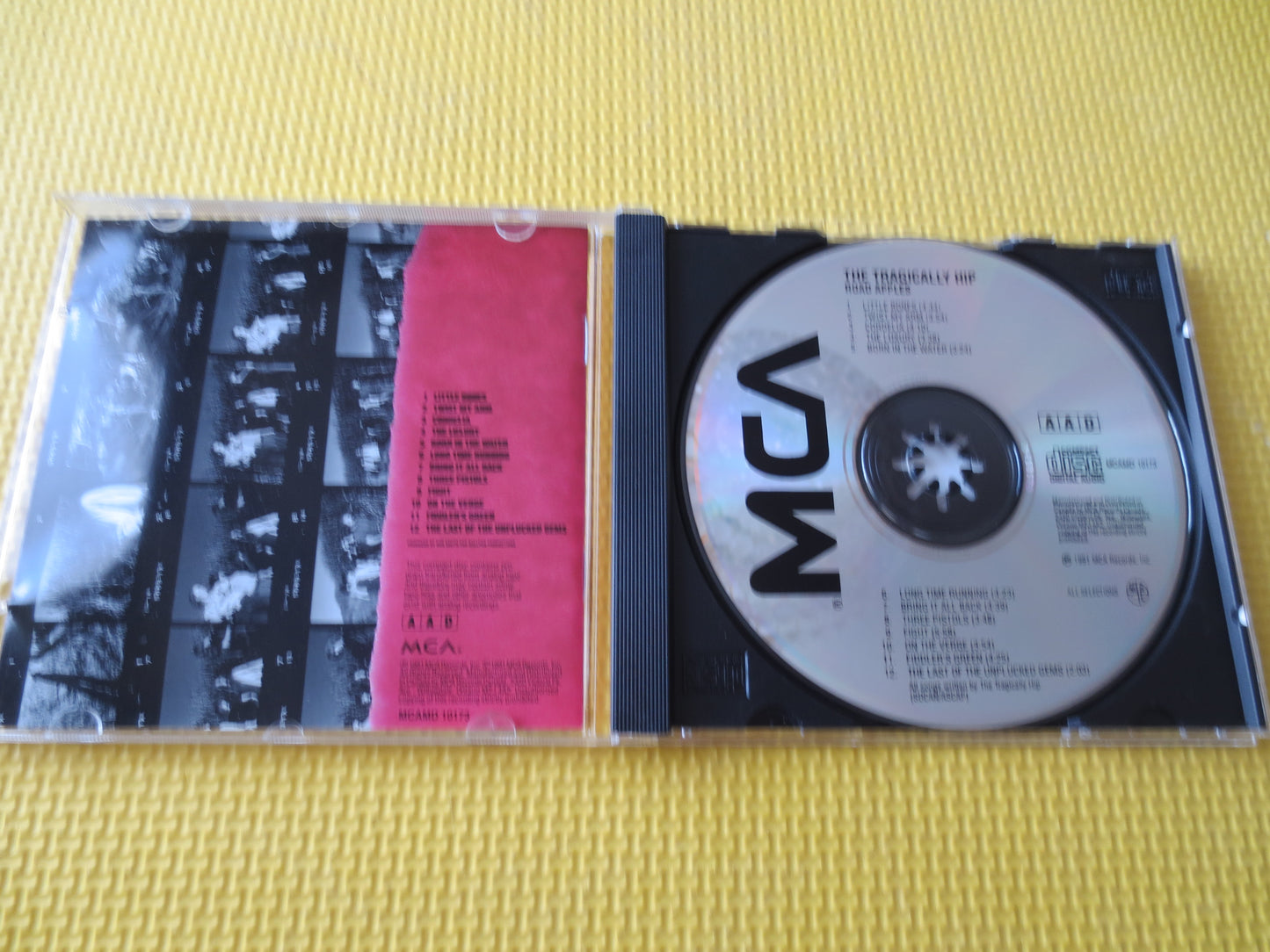 The TRAGICALLY HIP, ROAD Apples Cd, Tragically Hip Lp, Rock Cd, Classic Rock Cd, Vintage Compact Disc, Cds, 1991 Compact Disc