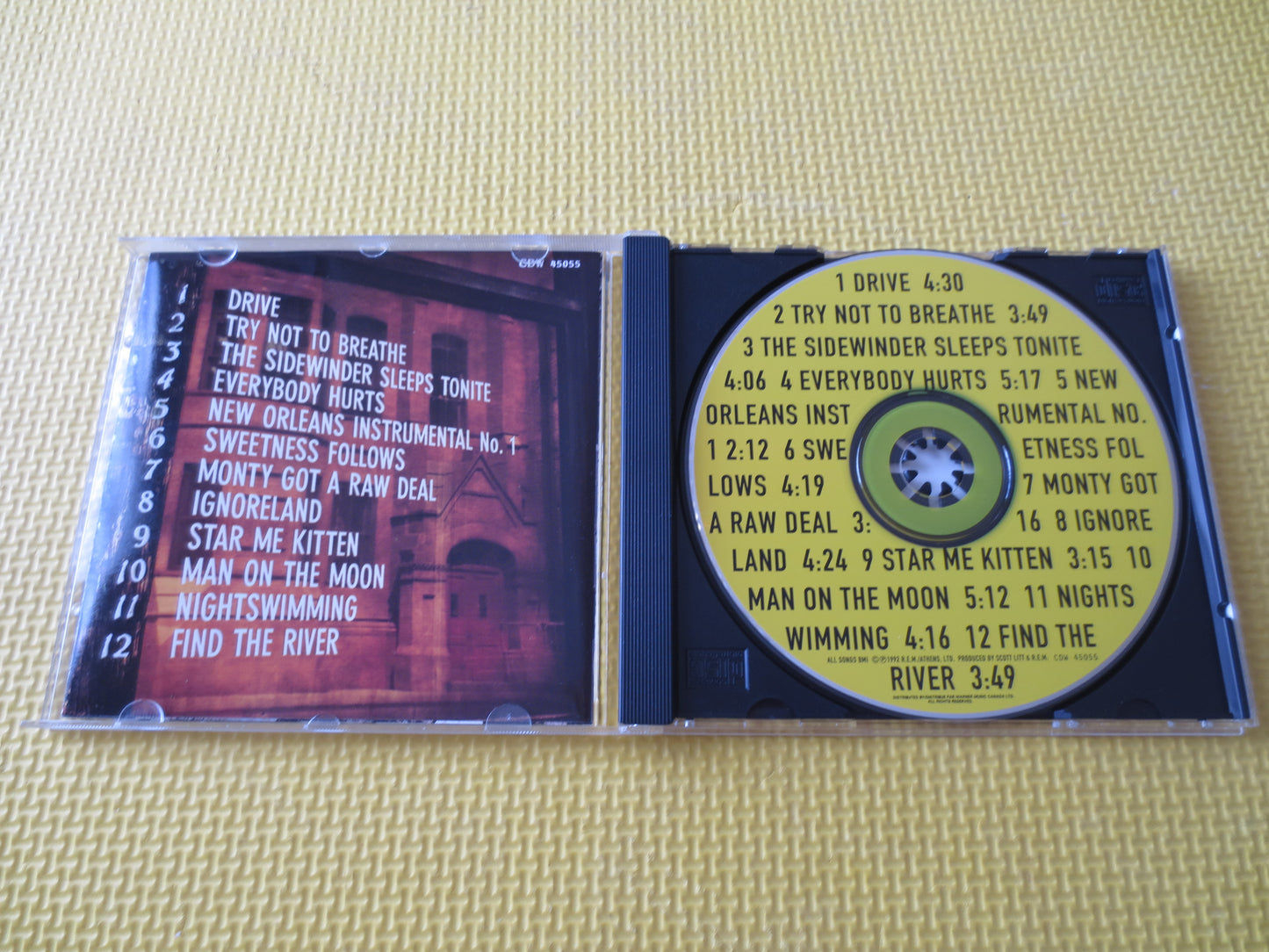 R.E.M., AUTOMATIC For the People, R.E.M. Cd, R.E.M. Lp, Music Cd, Rock Music Cd, Pop Cd, R.E.M. Song, Rock, 1992 Compact Disc