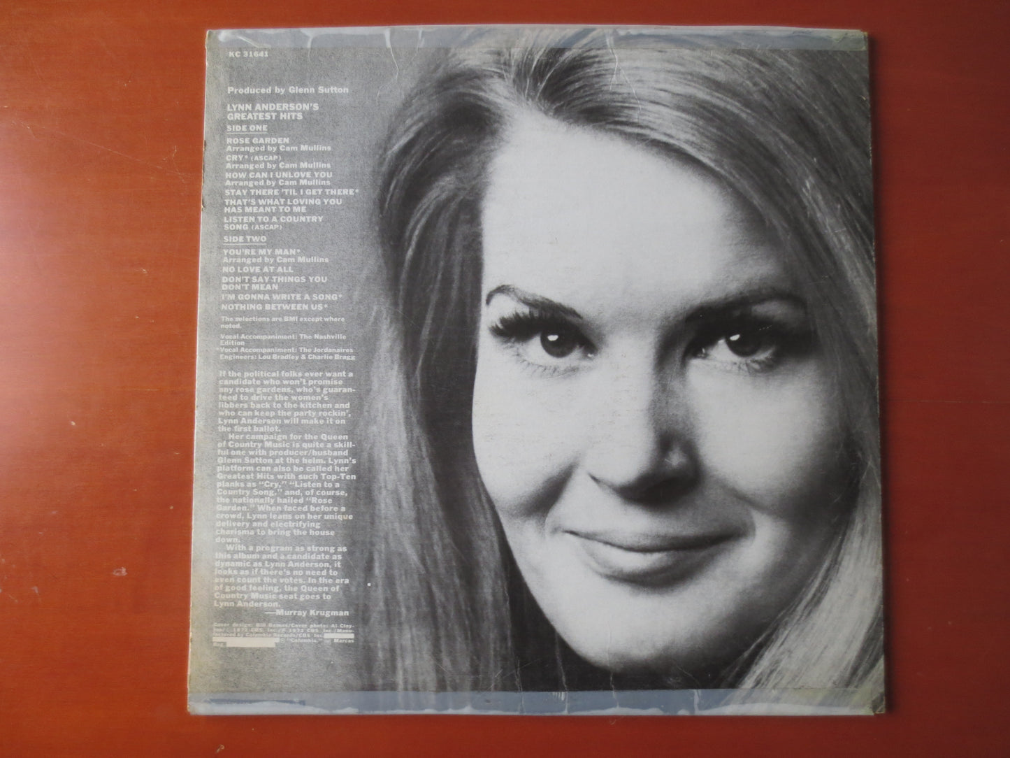 LYNN ANDERSON, GREATEST Hits, Lynn Anderson Vinyl, Rose Garden, Country Records, Lynn Anderson Album, Country, 1972 Records