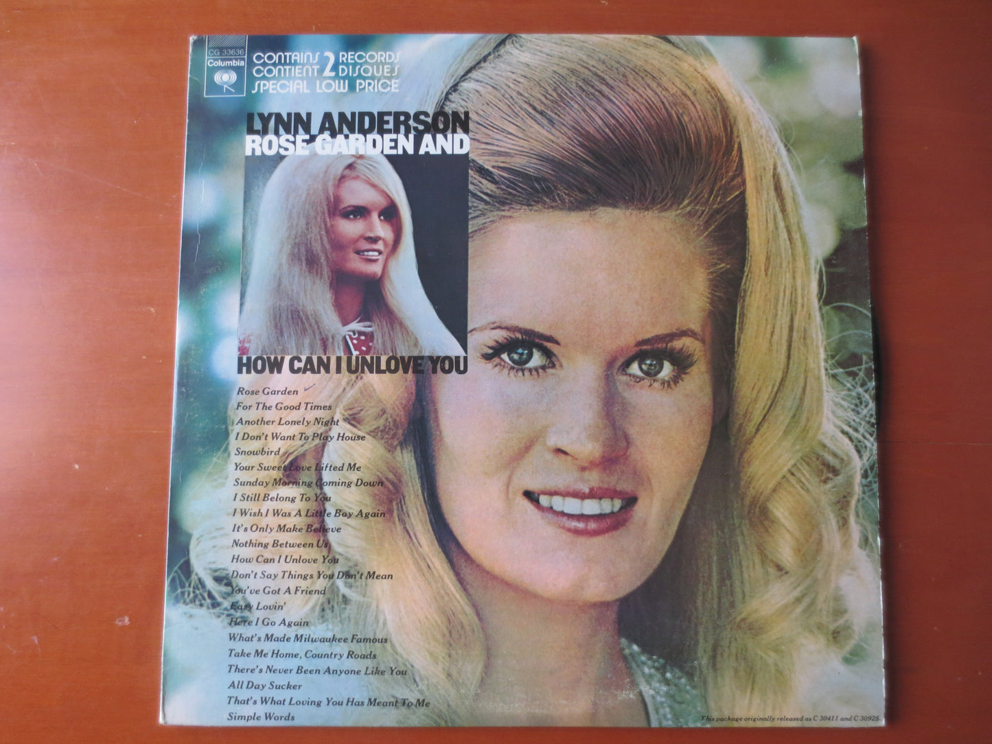 LYNN ANDERSON, 2 RECORDS, Lynn Anderson Vinyl, Rose Garden, Country Records, Lynn Anderson Album, Country Lp, 1972 Records