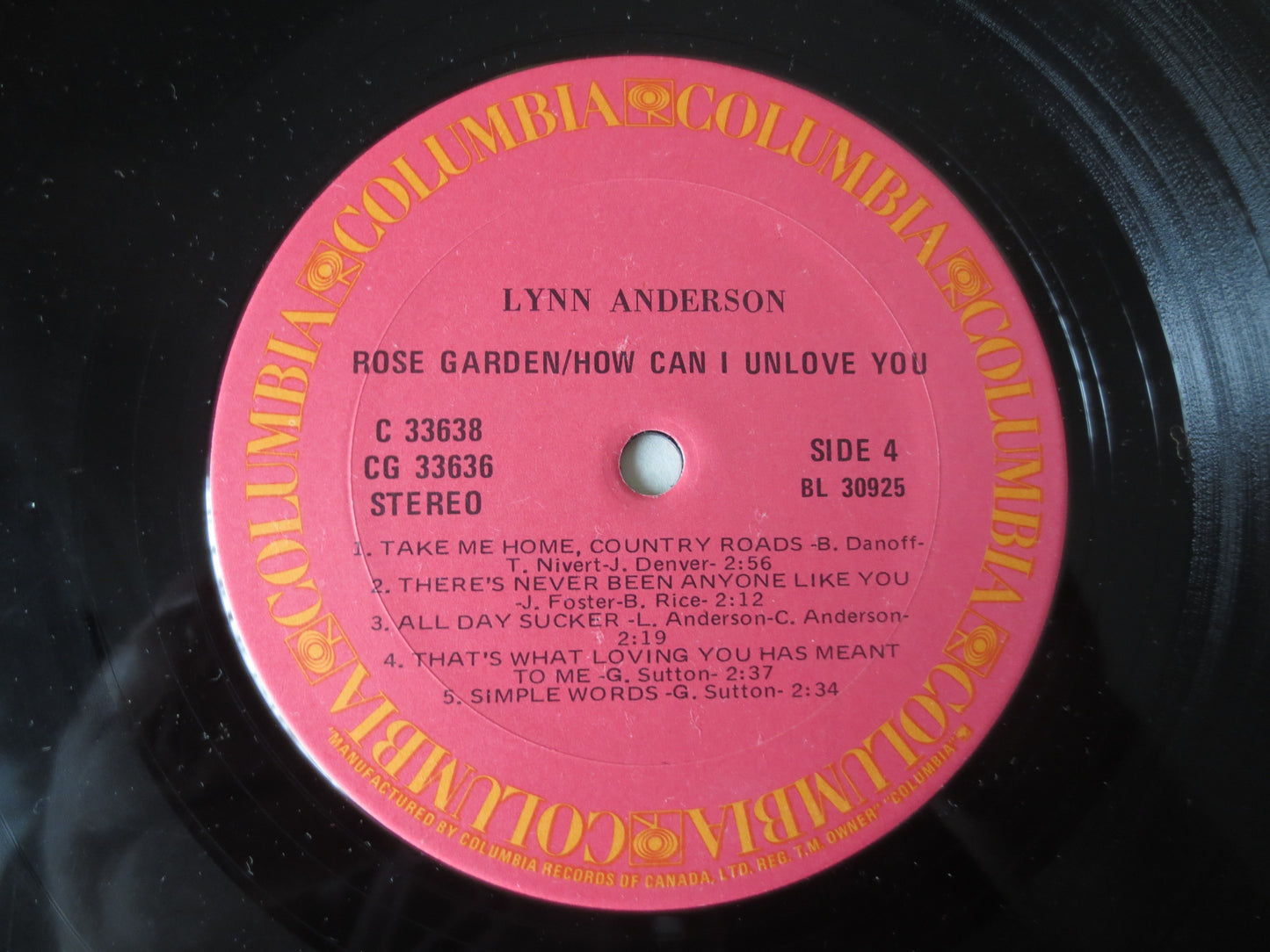 LYNN ANDERSON, 2 RECORDS, Lynn Anderson Vinyl, Rose Garden, Country Records, Lynn Anderson Album, Country Lp, 1972 Records