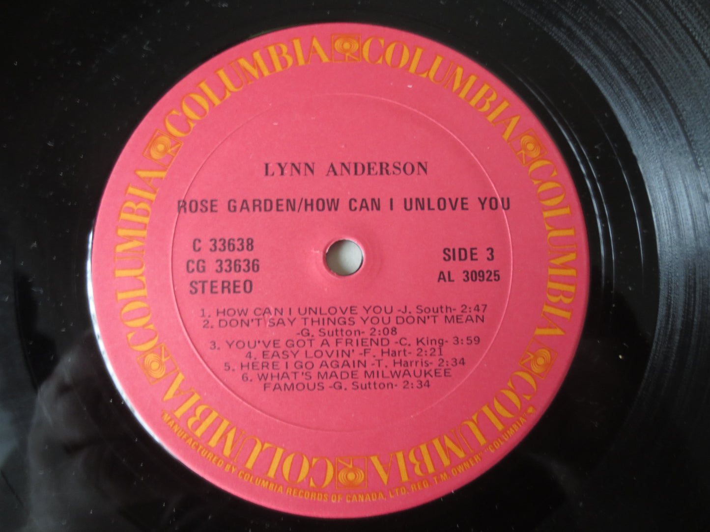 LYNN ANDERSON, 2 RECORDS, Lynn Anderson Vinyl, Rose Garden, Country Records, Lynn Anderson Album, Country Lp, 1972 Records