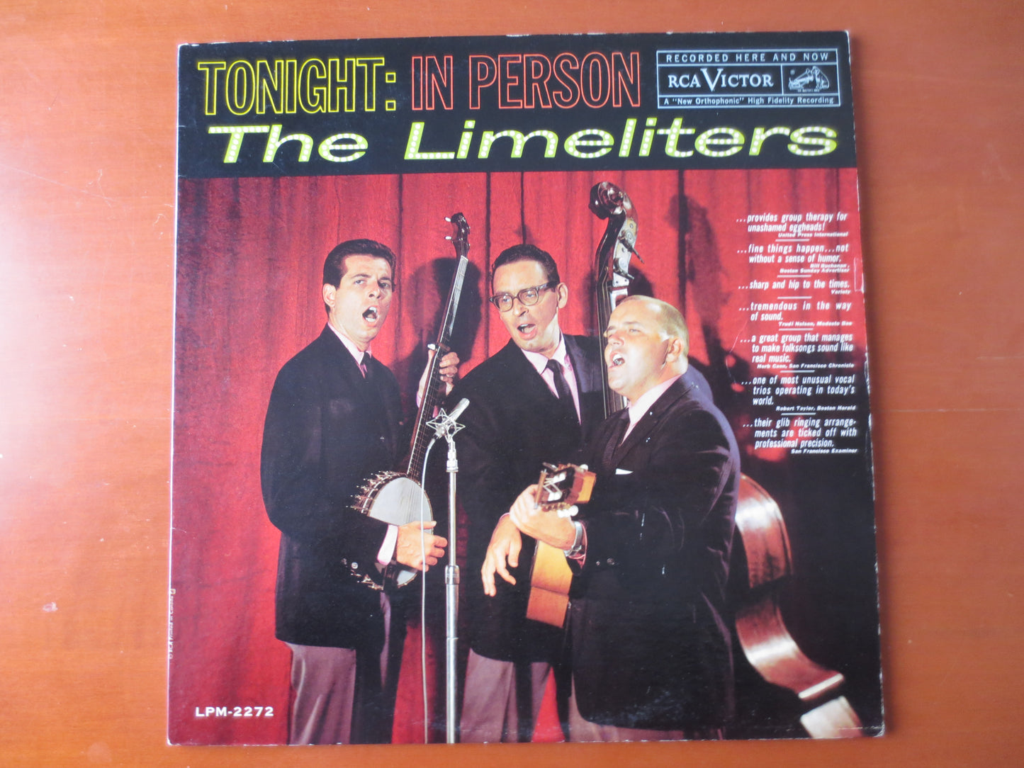 The LIMELITERS, TONIGHT In Person, The Limeliters Album, Limeliters Records, Folk Records, Folk Albums, Vinyl, 1961 Records