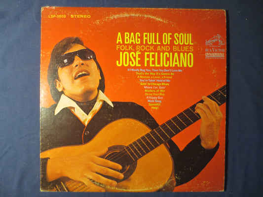 JOSE FELICIANO, A Bag Full of SOUL, Jose Feliciano Vinyl, Jose Feliciano Lp, Vintage Vinyl, Records, Lp, 1966 Records