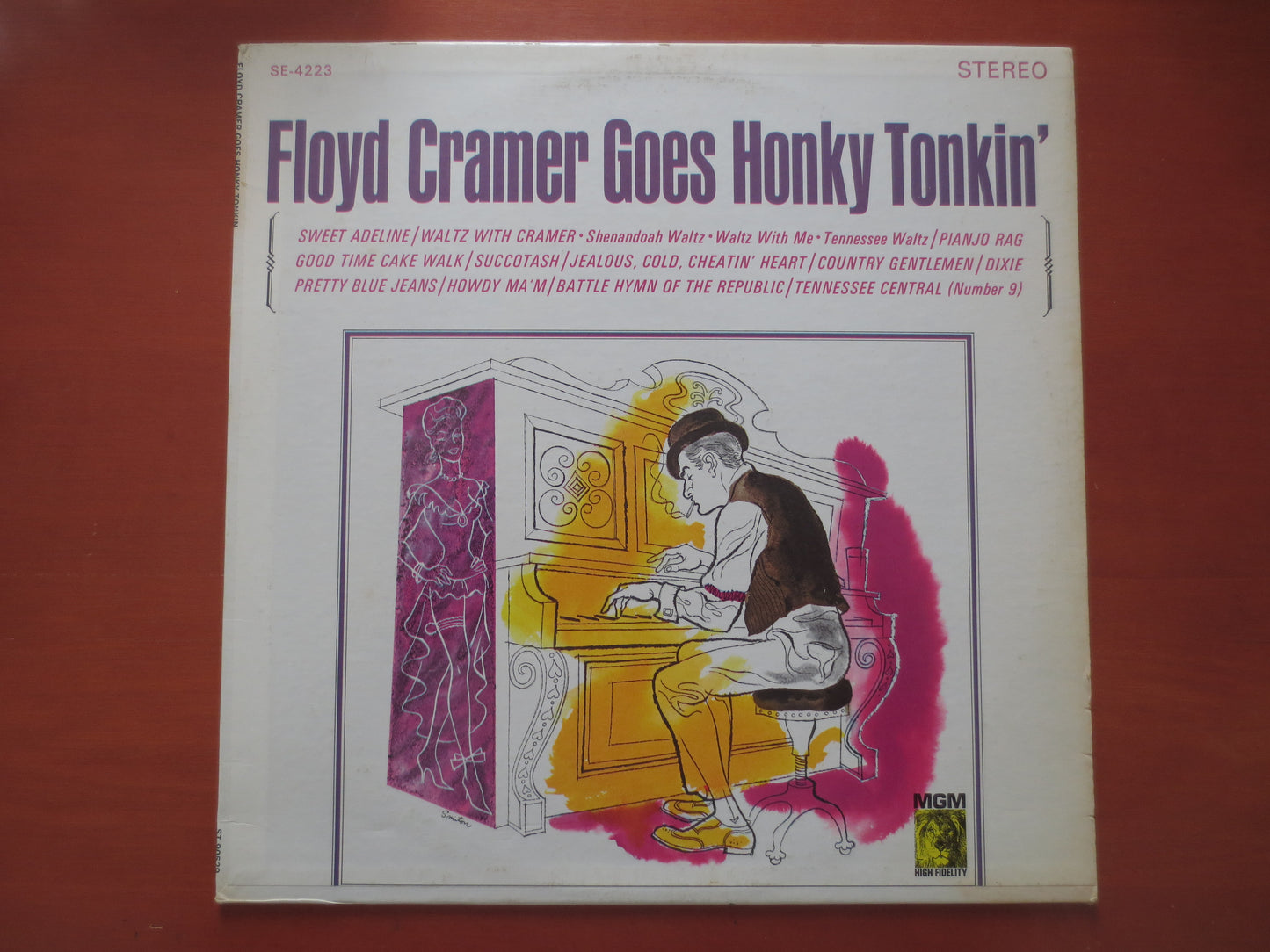 FLOYD CRAMER, Goes HONKY Tonkin', Country Record, Ragtime Records, Honky Tonk Records, Vinyl Record, Vinyl Lp, 1975 Records