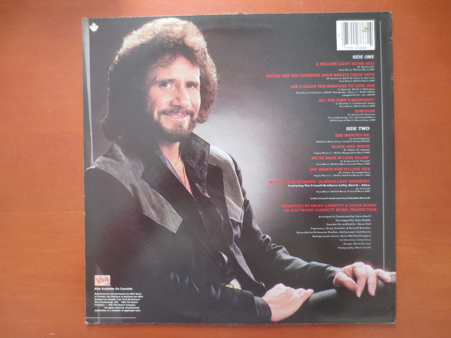 DAVID FRIZZELL, On My OWN Again, Country Records, David Frizzell Lp, David Frizzell Album, David Frizzell Vinyl, 1983 Record