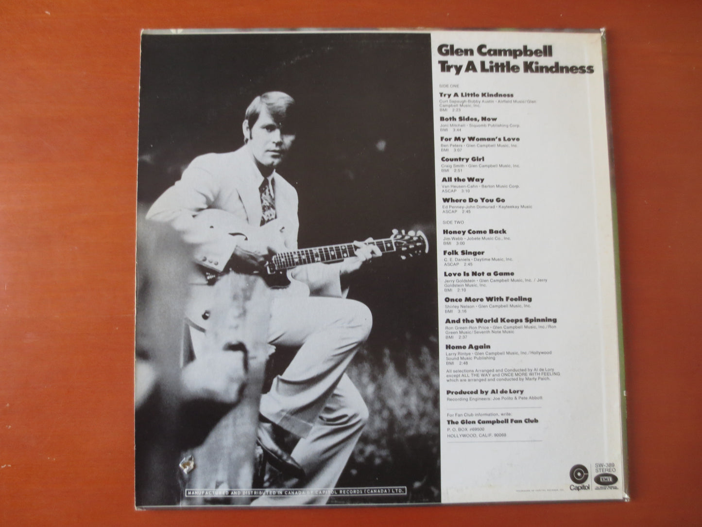 GLEN CAMPBELL, Try A Little KINDNESS, Glen Campbell Vinyl, Glen Campbell Lp, Country Record, Vinyl Lps, 1970 Records