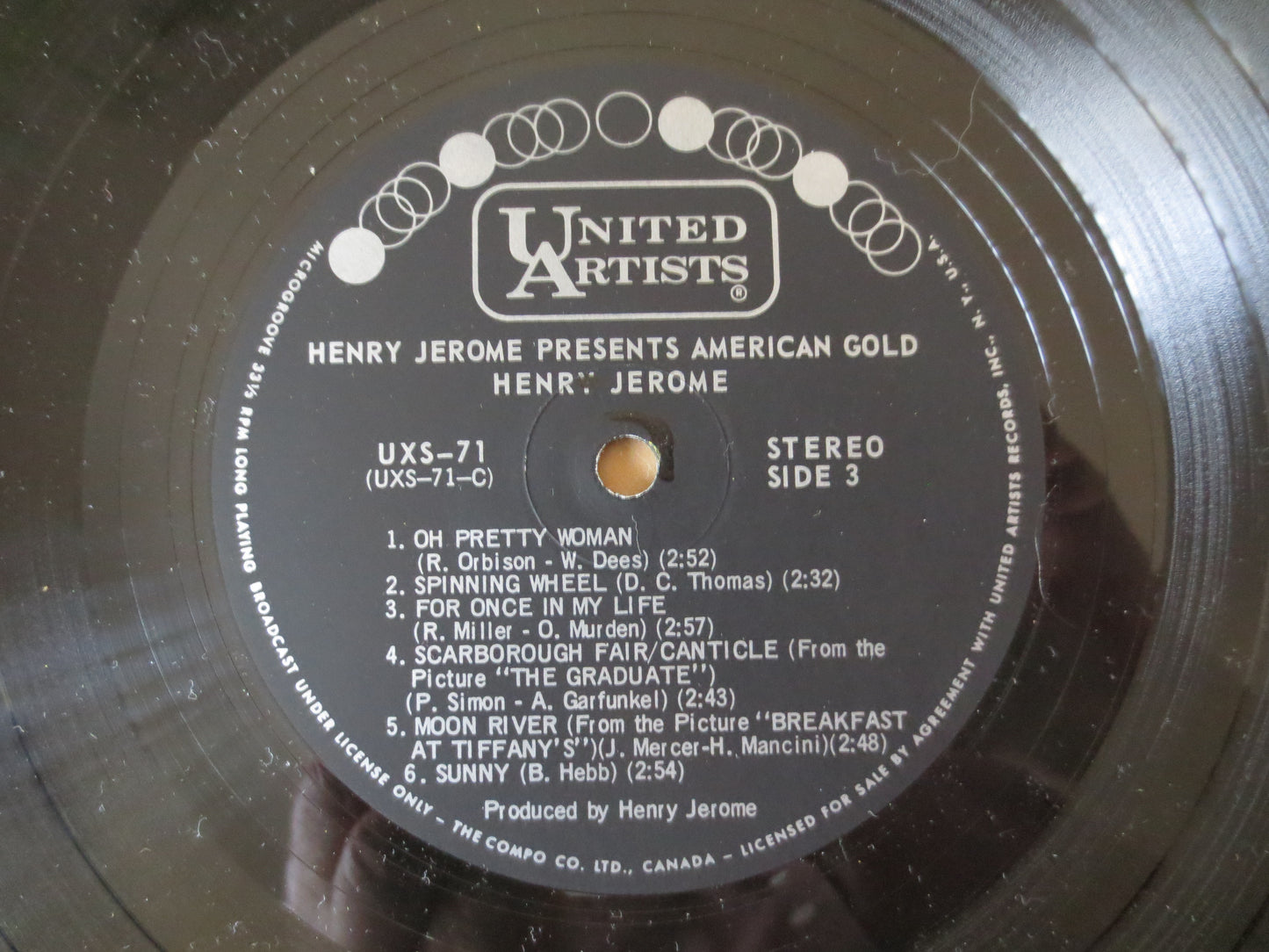 HENRY Jerome, AMERICAN GOLD, Henry Jerome Record, Henry Jerome lps, Vinyl Record, Vinyl lps, lps, Jazz Record, 1970 Records