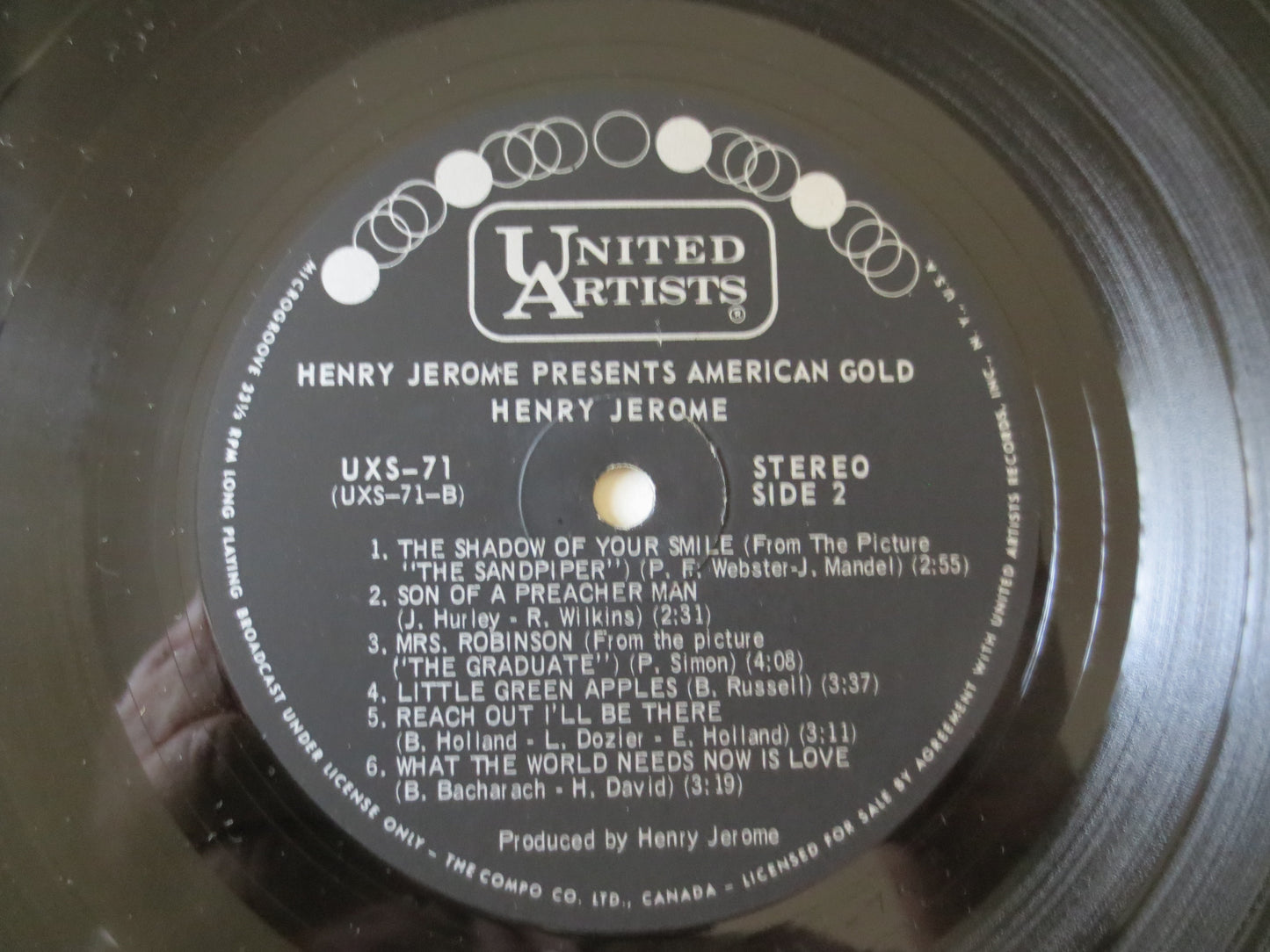 HENRY Jerome, AMERICAN GOLD, Henry Jerome Record, Henry Jerome lps, Vinyl Record, Vinyl lps, lps, Jazz Record, 1970 Records