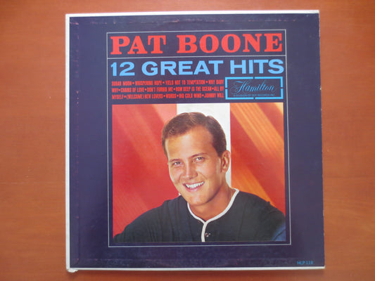 PAT BOONE, 12 GREAT Hits, Pat Boone Record, Vintage Vinyl, Pat Boone Vinyl, Pat Boone Album, Pat Boone Lp, Lp, 1961 Records