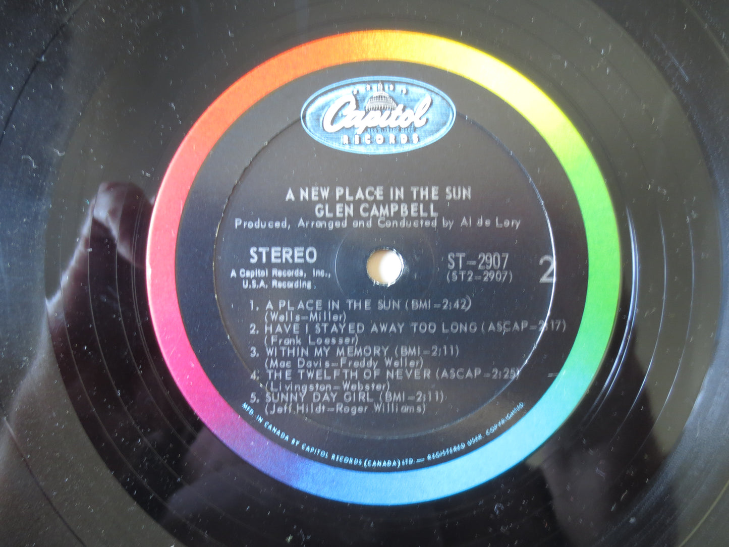GLEN CAMPBELL Album, A New Place In The SUN, Glen Campbell Vinyl, Glen Campbell Lp, Country Record, Vinyl Lps, 1968 Records