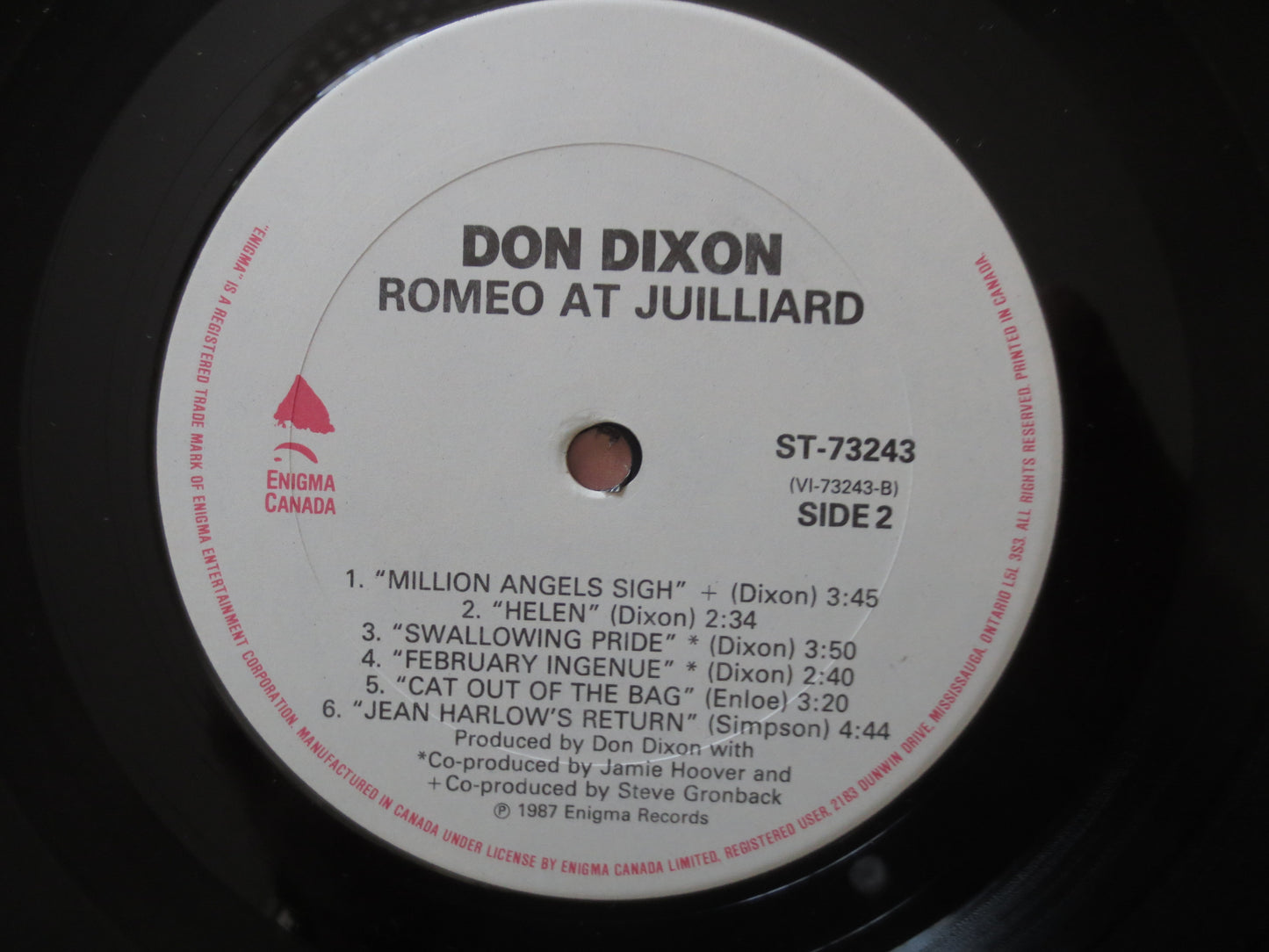 DON DIXON, ROMEO at Julliard, Don Dixon Record, Vintage Vinyl, Don Dixon Vinyl, Don Dixon Lp, Vinyl Album, Lp, 1987 Records