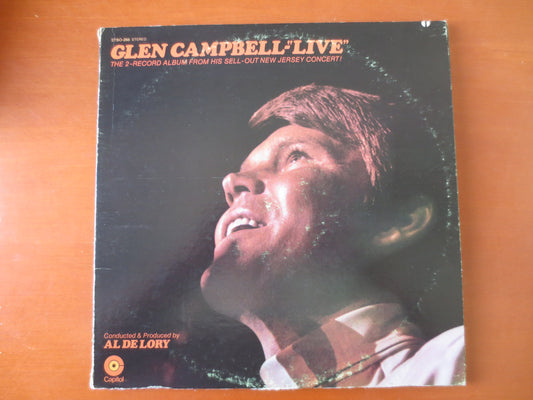 GLEN CAMPBELL, LIVE Double Album, Glen Campbell Vinyl, Glen Campbell Lp, Country Record, Vintage Vinyl, 1969 Records