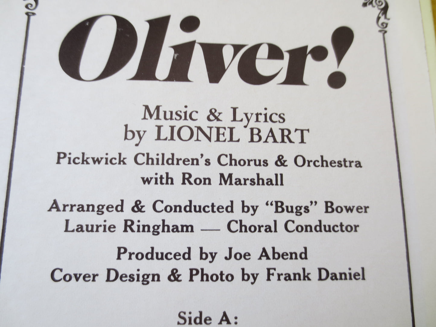 OLIVER, CHILDREN'S RECORDS, Pickwick Records, Childrens Record, Kids Record, Vintage Vinyl, Records, Vinyl, 1967 Records