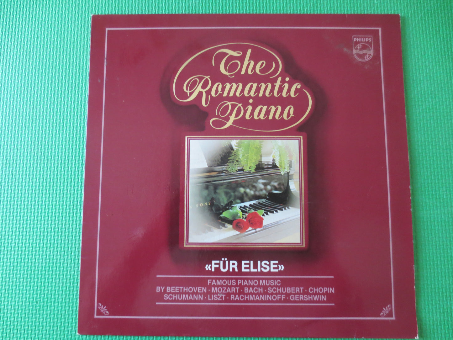 The ROMANTIC PIANO, BEETHOVEN, Mozart, Schuman, Liszt, Gershwin, Rachmaninoff, Chopin, Bach, Classical Record, 1980 Records