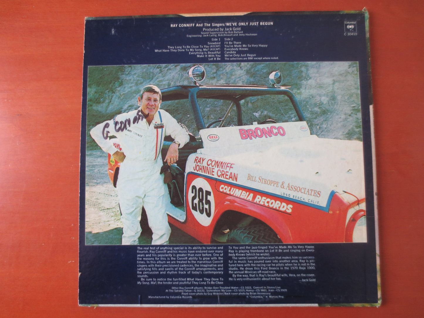 RAY CONNIFF, We've Only Just Begun, Ray Conniff Records, Ray Conniff Albums, Ray Conniff Singers, Vinyl Record, 1970 Record