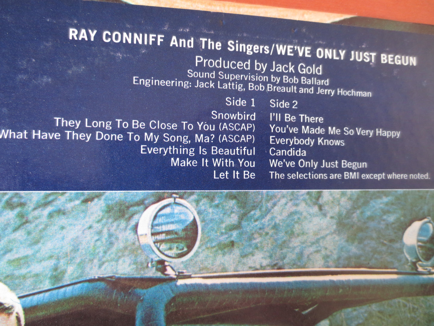 RAY CONNIFF, We've Only Just Begun, Ray Conniff Records, Ray Conniff Albums, Ray Conniff Singers, Vinyl Record, 1970 Record