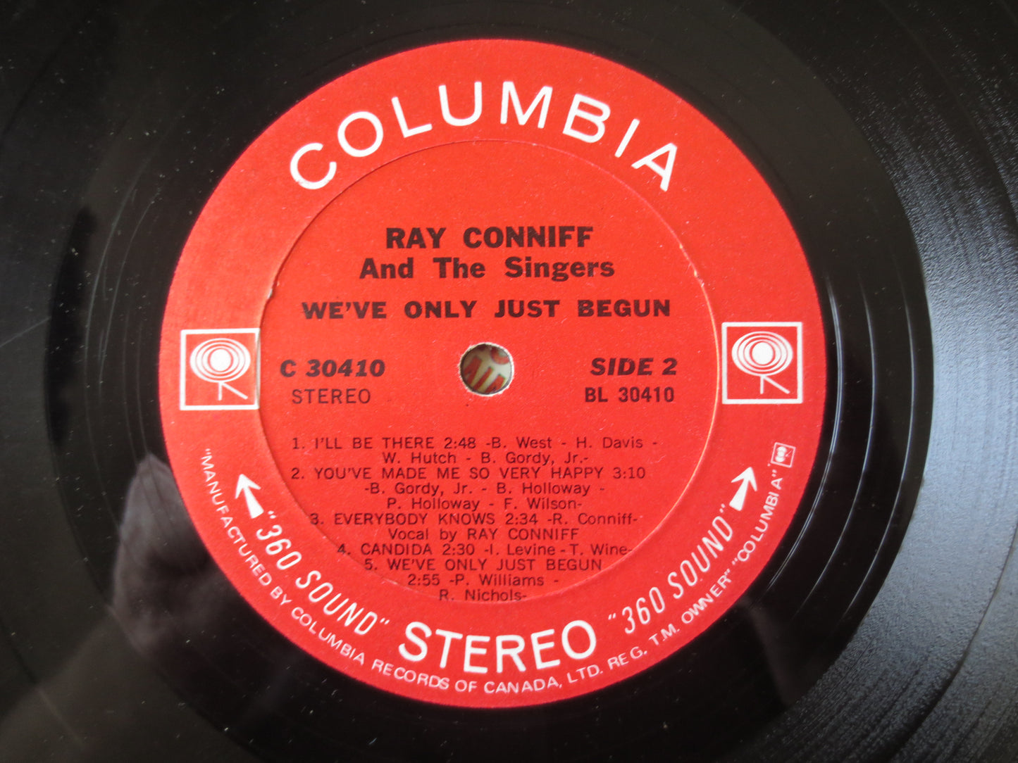 RAY CONNIFF, We've Only Just Begun, Ray Conniff Records, Ray Conniff Albums, Ray Conniff Singers, Vinyl Record, 1970 Record