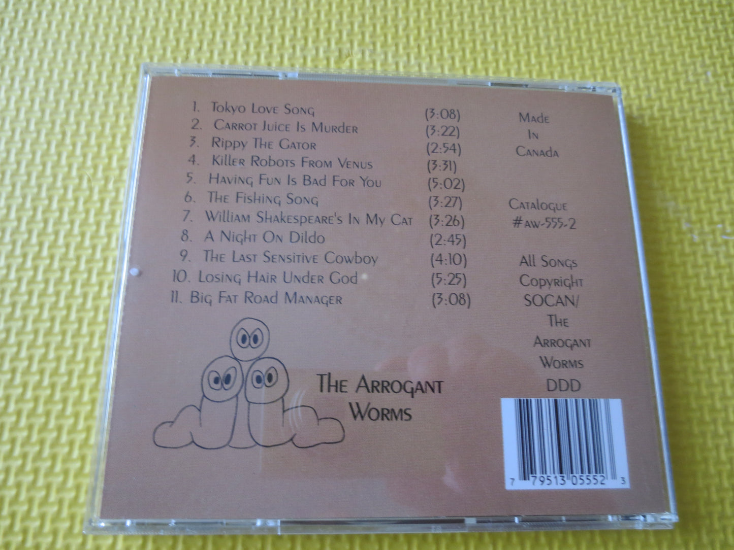 The ARROGANT WORMS, COMEDY Cd, Arrogant Worms Cd, Arrogant Worms Lp, Comedy Albums, Comedy Records, Funny Cd, 1994 Compact Disc