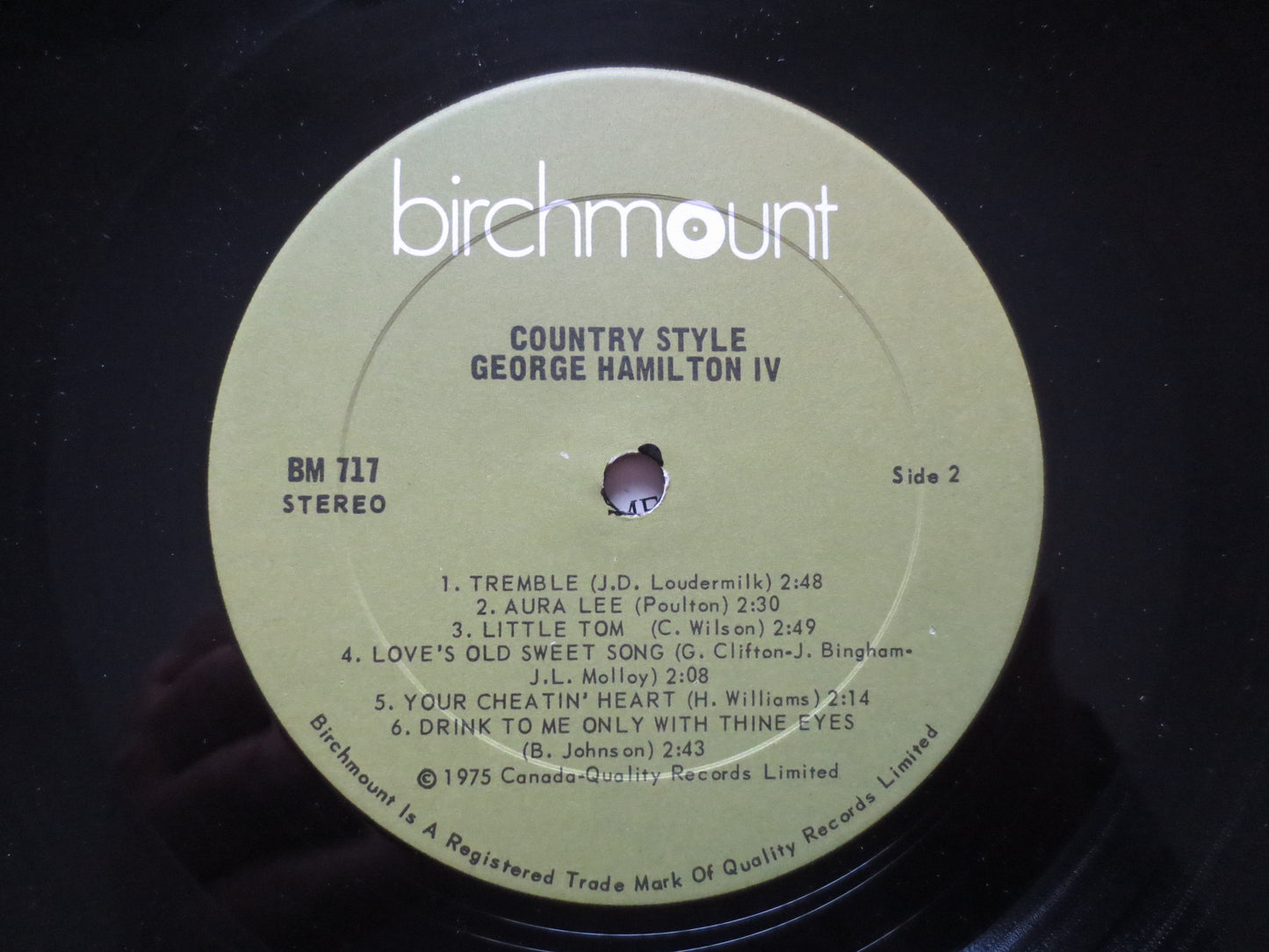 GEORGE HAMILTON IV, Country Style Album, Country Record, Country Album, Country Lp, Country Vinyl, Vinyl Album, 1975 Records