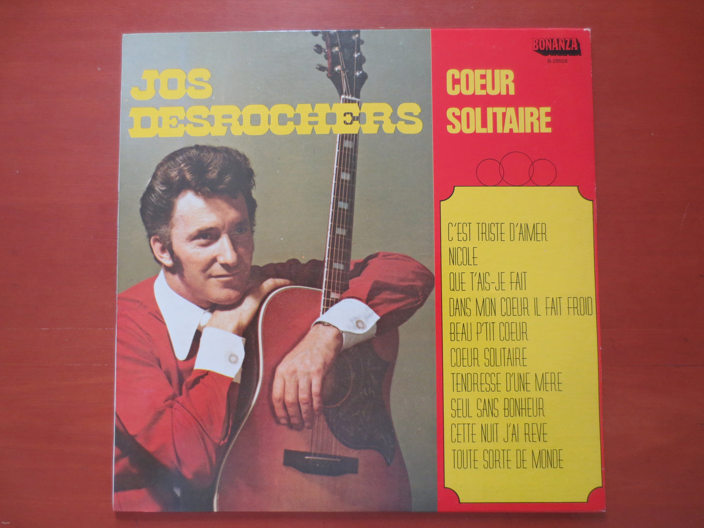 JOS DESROCHERS, Coeur SOLITAIRE, Jos Desrochers Album, Jos Desrochers Vinyl, Jos Desrochers Lp, French Vinyl, French Record