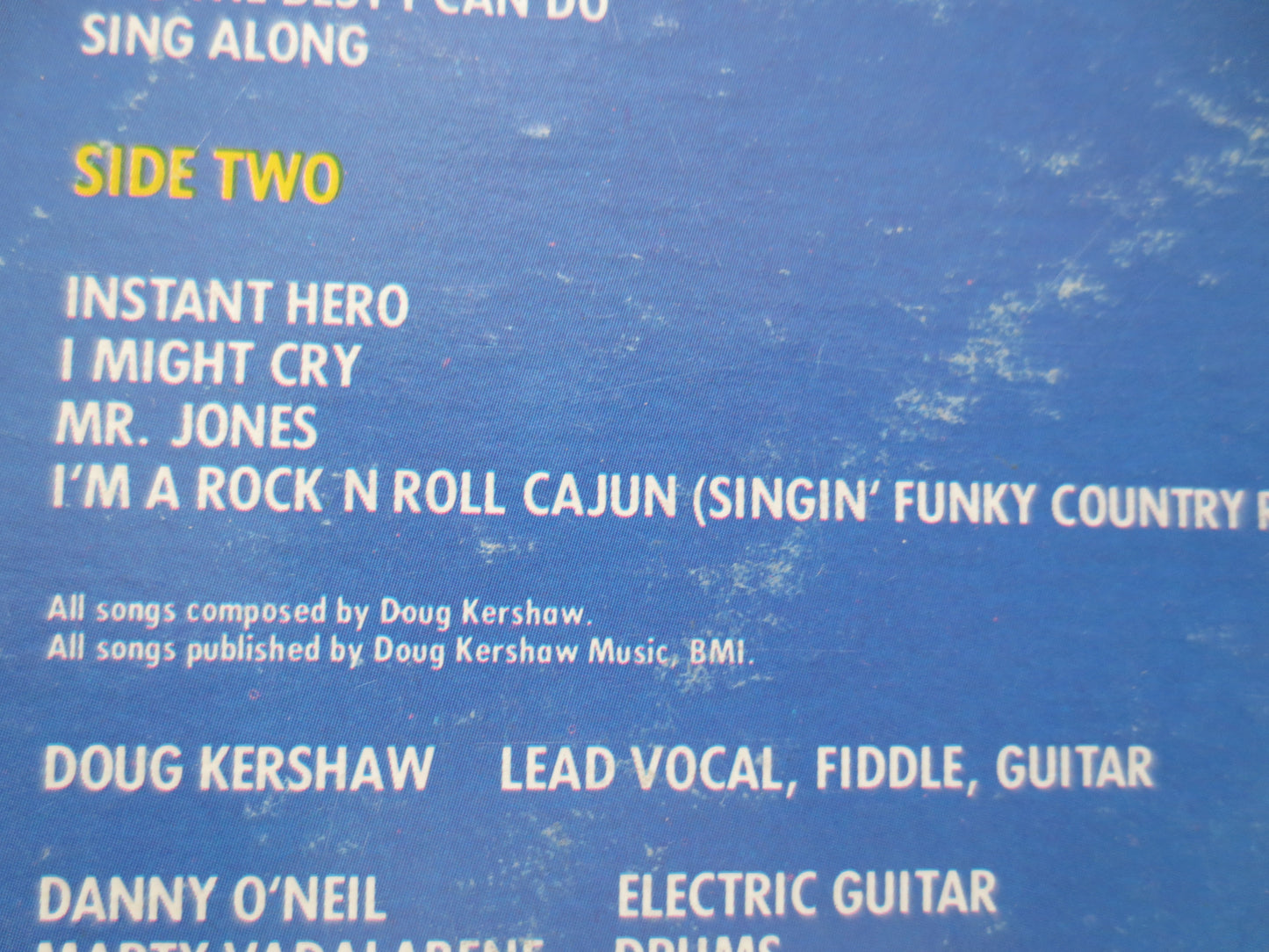 DOUG KERSHAW, Instant HERO, Doug Kershaw Record, Doug Kershaw Album, Doug Kershaw Lp, Doug Kershaw Vinyl, Lps, 1981 Records