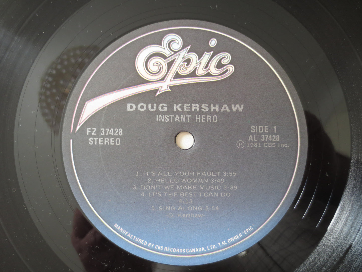 DOUG KERSHAW, Instant HERO, Doug Kershaw Record, Doug Kershaw Album, Doug Kershaw Lp, Doug Kershaw Vinyl, Lps, 1981 Records