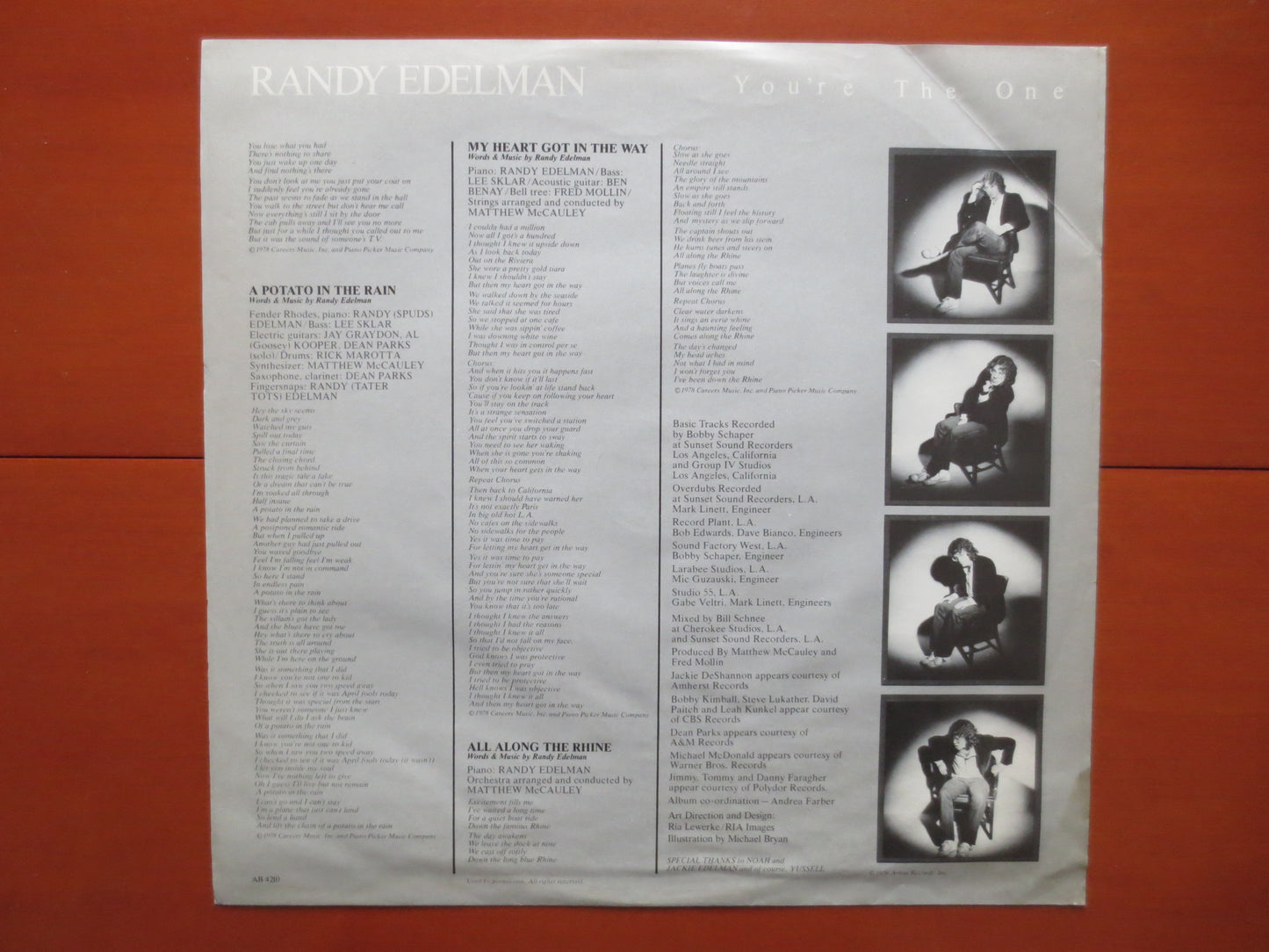 RANDY EDELMAN, You're the ONE, Randy Edelman Record, Randy Edelman Vinyl, Randy Edelman Lp, Vinyl Album, 1979 Records