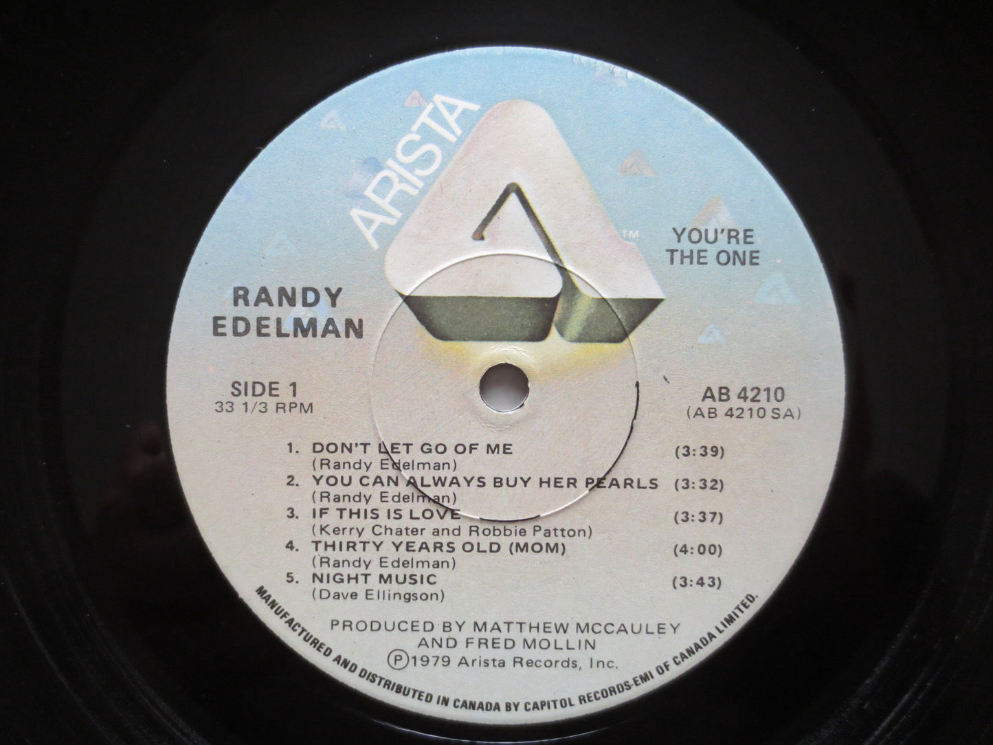 RANDY EDELMAN, You're the ONE, Randy Edelman Record, Randy Edelman Vinyl, Randy Edelman Lp, Vinyl Album, 1979 Records