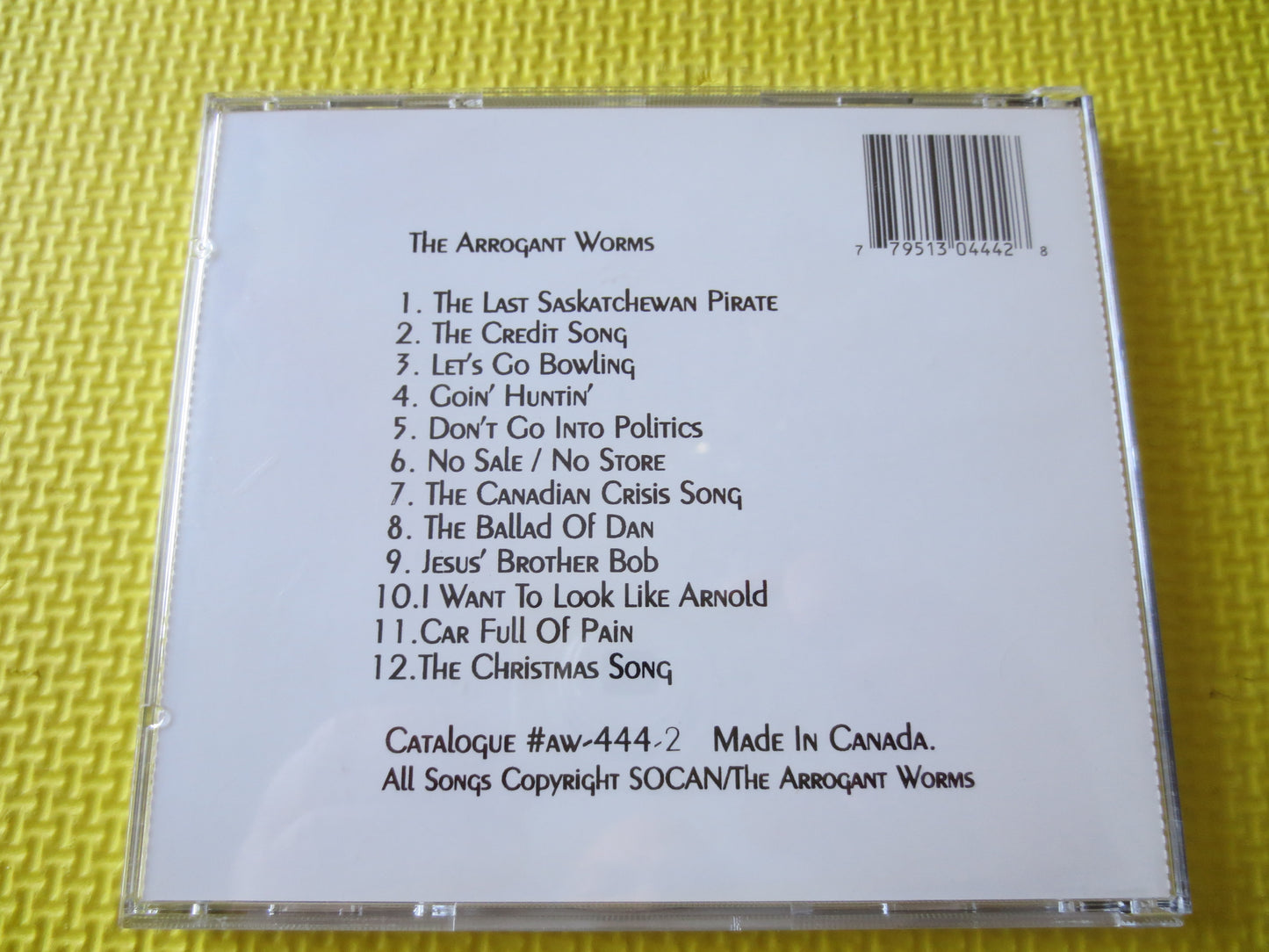 The ARROGANT WORMS, COMEDY Cd, Arrogant Worms Cd, Arrogant Worms Lp, Comedy Albums, Comedy Records, Funny Cd, 1992 Compact Disc