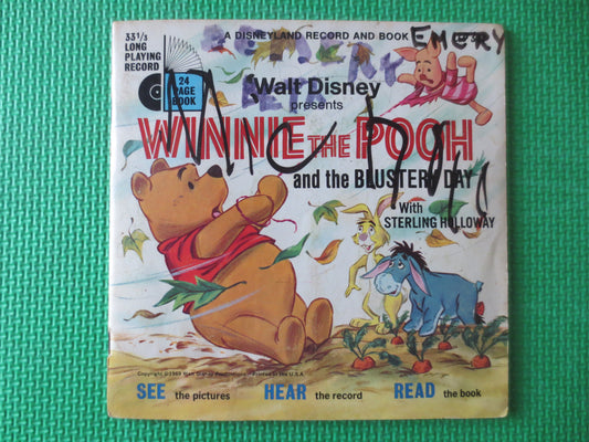 DISNEY Album, WINNIE the POOH, Disneyland Records, Disney Records, Childrens Records, Disney Lp, Vinyl Lp, Lp, 1969 Records