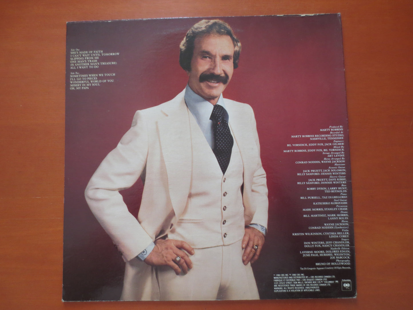 MARTY ROBBINS, MARTY ROBBINS Record, With LOVE Album, Marty Robbins Album, Marty Robbins Vinyl, Marty Robbins Lp, Vinyl Lp, 1980 Records