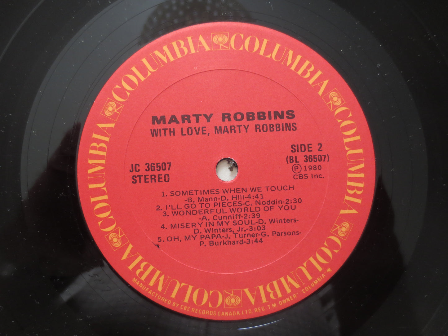 MARTY ROBBINS, MARTY ROBBINS Record, With LOVE Album, Marty Robbins Album, Marty Robbins Vinyl, Marty Robbins Lp, Vinyl Lp, 1980 Records