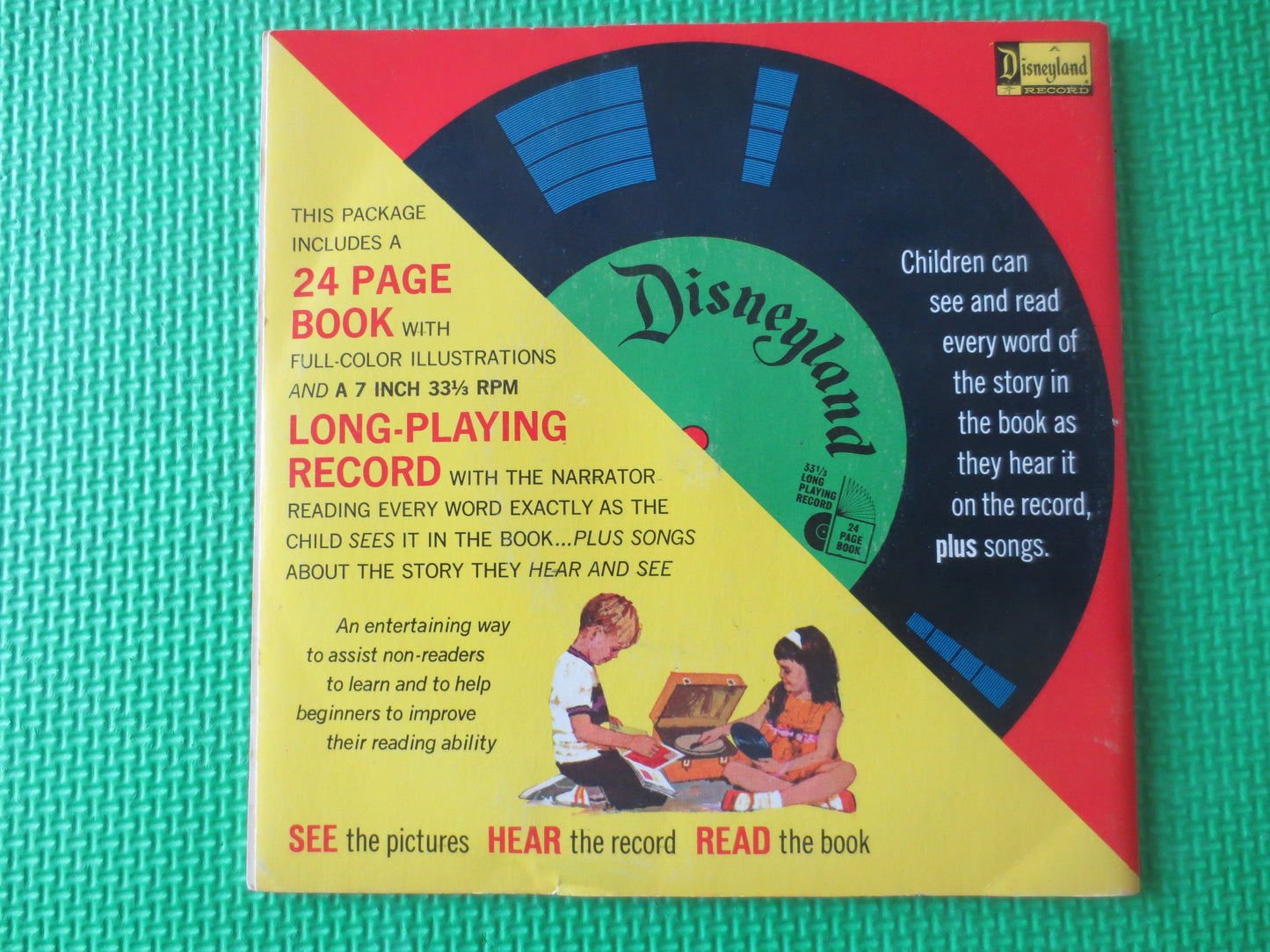 DISNEY Album, ABC's Album, DISNEYLAND Records, Disney Records, Childrens Record, Disney Lp, Kids Lp, Vinyl Lp, 1967 Records