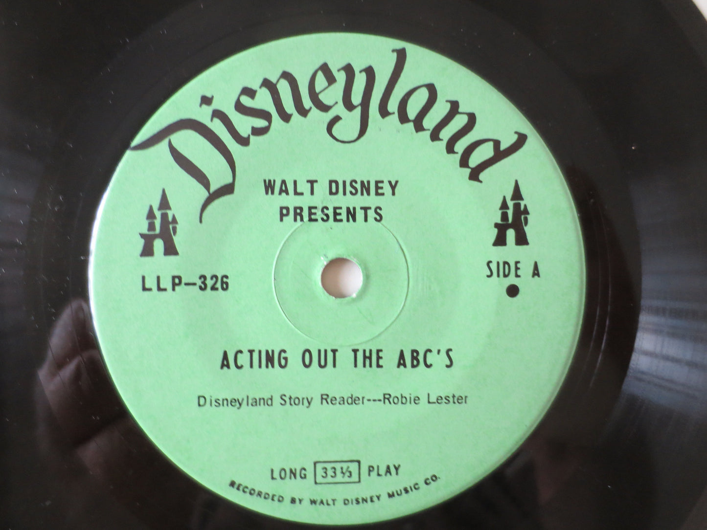 DISNEY Album, ABC's Album, DISNEYLAND Records, Disney Records, Childrens Record, Disney Lp, Kids Lp, Vinyl Lp, 1967 Records