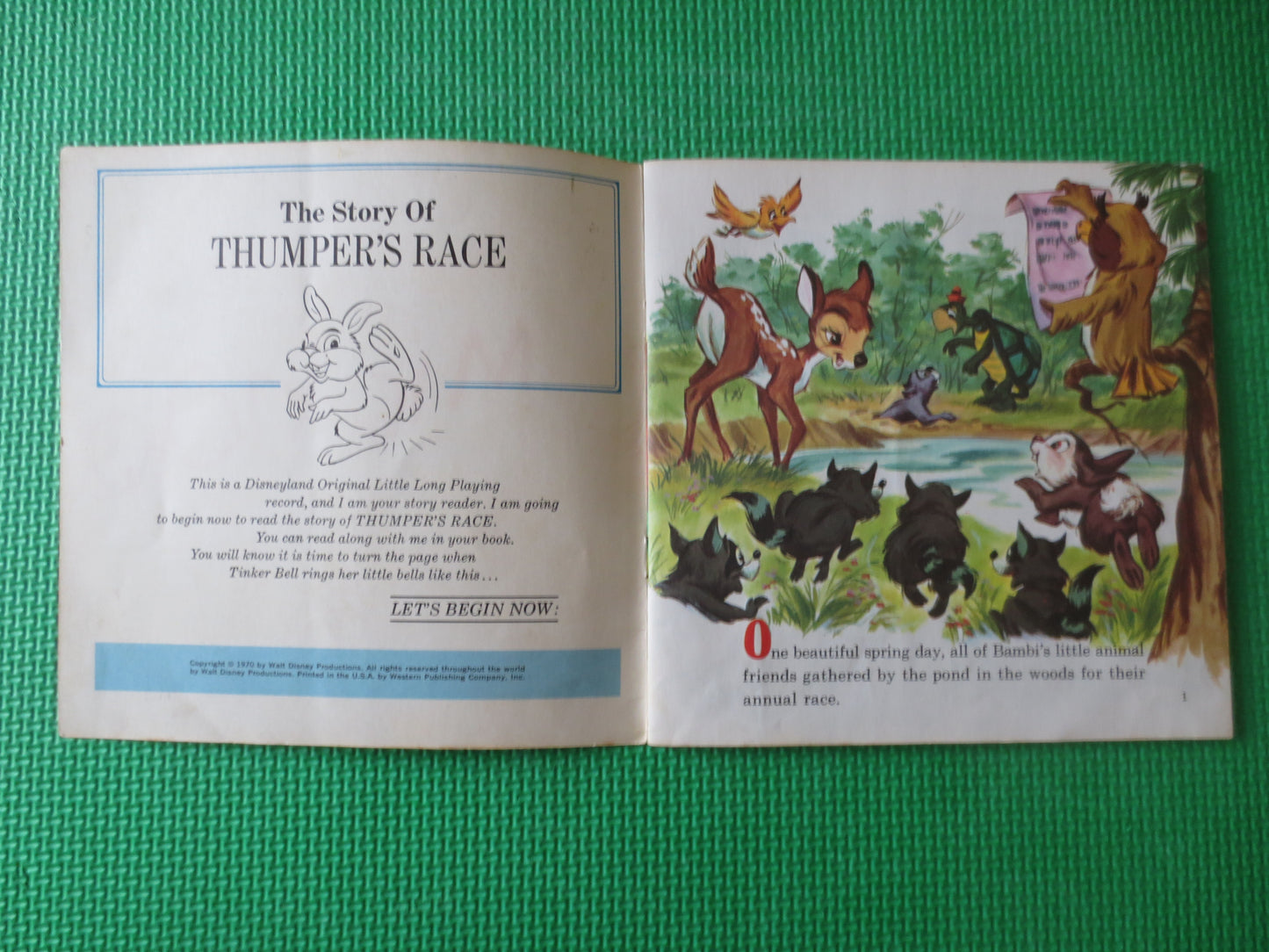 DISNEY Album, THUMPERS RACE, Disneyland Records, Disney Records, Childrens Record, Kids lps, Disney Lp, lps, 1970 Records