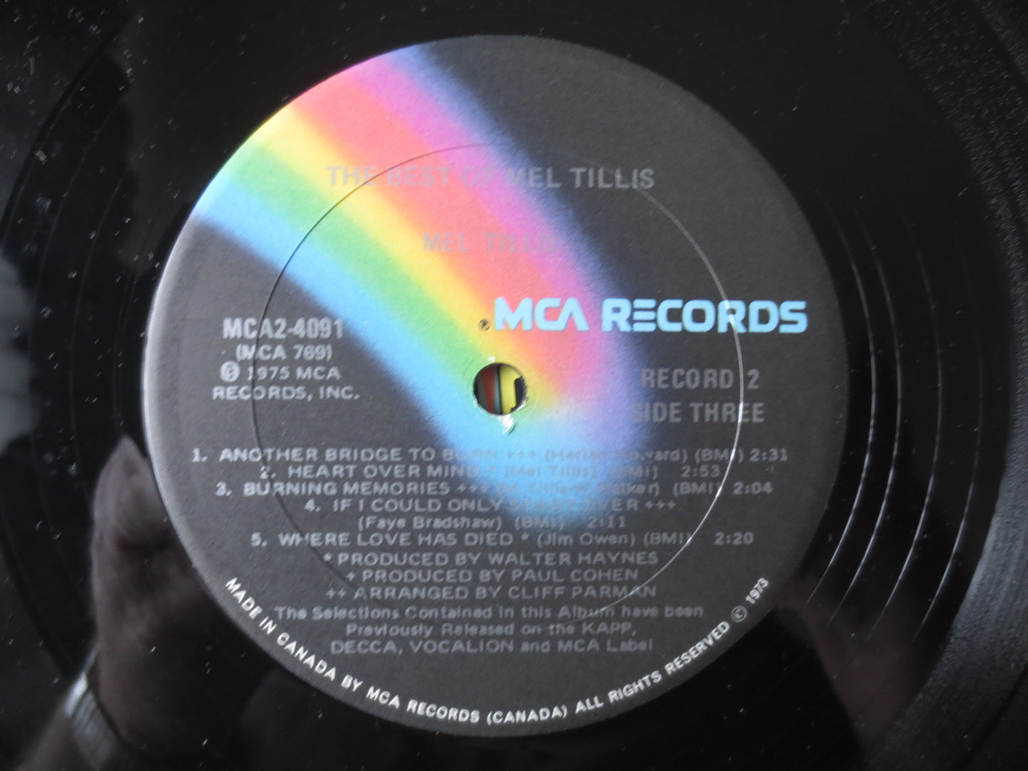 MEL TILLIS, The BEST of, Country Albums, Country Music, Mel Tillis Records, Mel Tillis Albums, Vinyl Record, 1975 Records