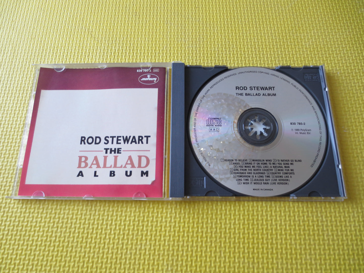 ROD STEWART, BALLADS, Rod Stewart Cd, Rod Stewart Lp, Rock Album, Rod Stewart Music, Classic Rock Cd, Cds, 1989 Compact Disc