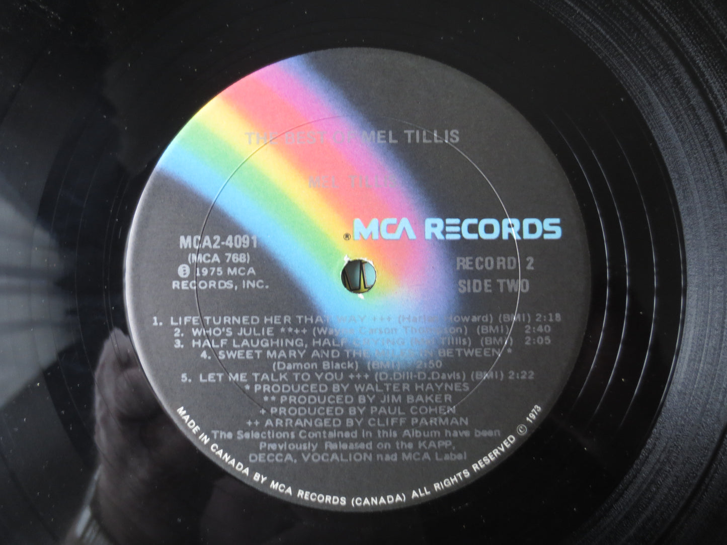 MEL TILLIS, The BEST of, Country Albums, Country Music, Mel Tillis Records, Mel Tillis Albums, Vinyl Record, 1975 Records