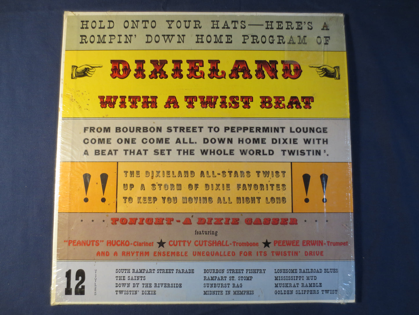 The DIXIE ALL-STARS, Dixieland with a Twist Beat, Ragtime Records, Honky Tonk Records, Vinyl Record, Vinyl Lp, 1962 Records