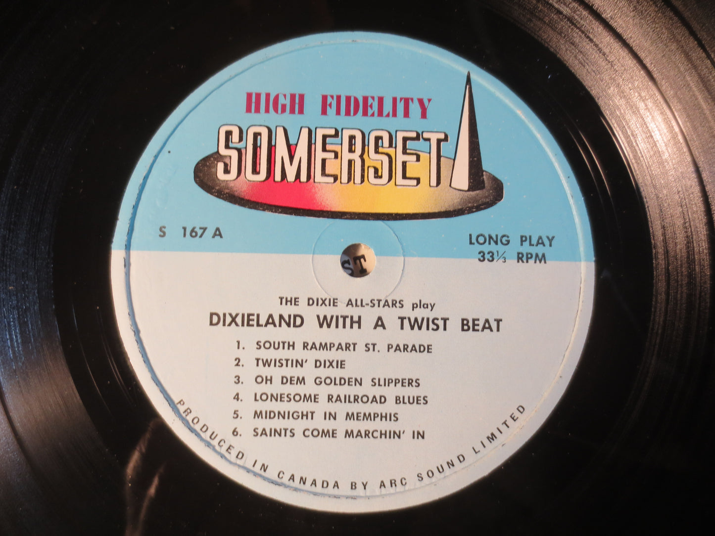 The DIXIE ALL-STARS, Dixieland with a Twist Beat, Ragtime Records, Honky Tonk Records, Vinyl Record, Vinyl Lp, 1962 Records