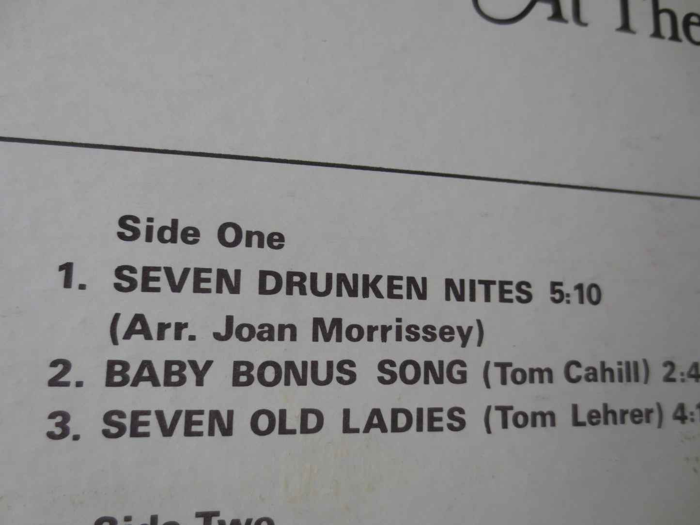 JOAN MORRISSEY, At the ADMIRALS Keg, Record, Joan Morrissey Album, Joan Morrissey Music, Joan Morrissey Songs, 1970 Records